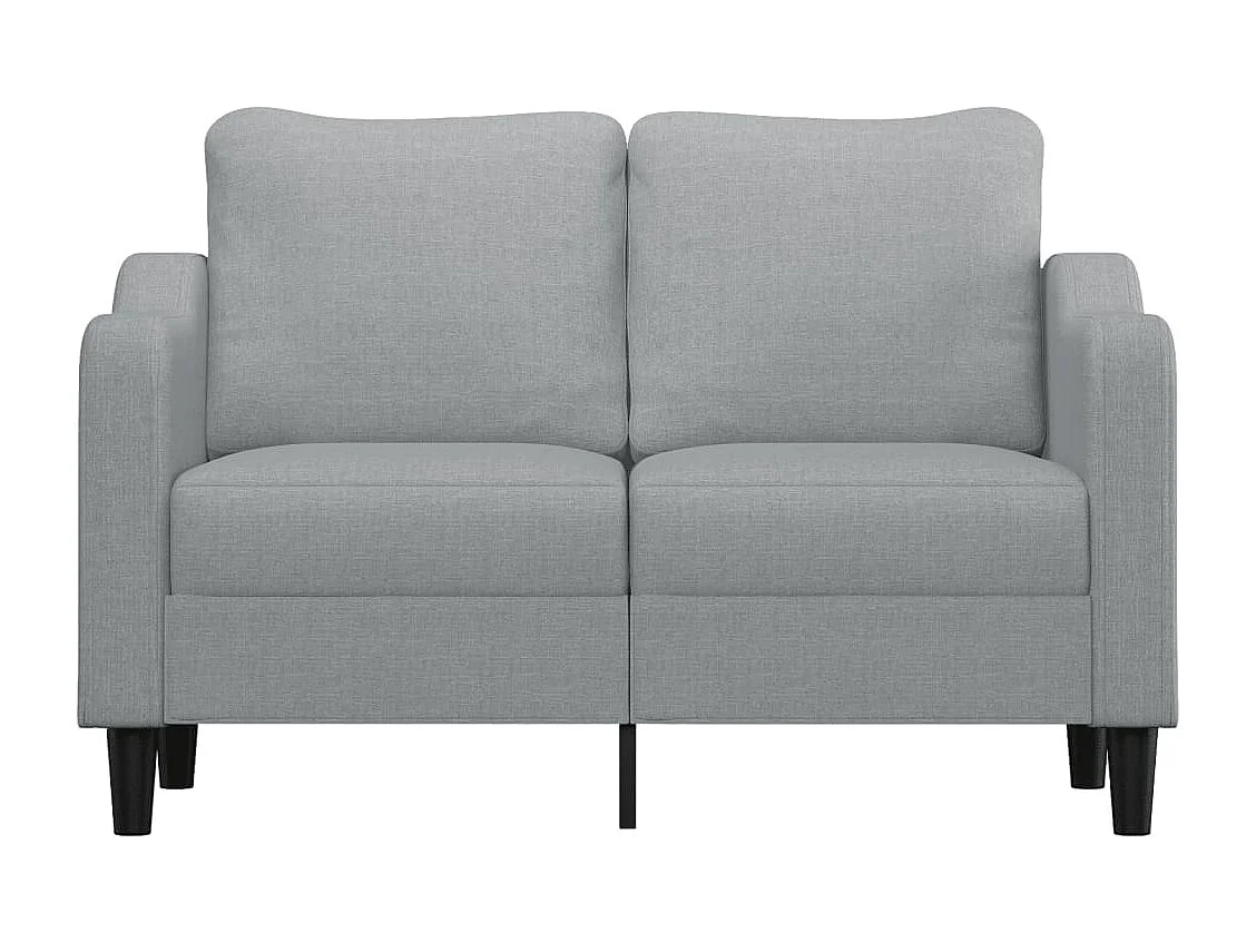 Sofá de 2 plazas de tela gris claro 120 cm