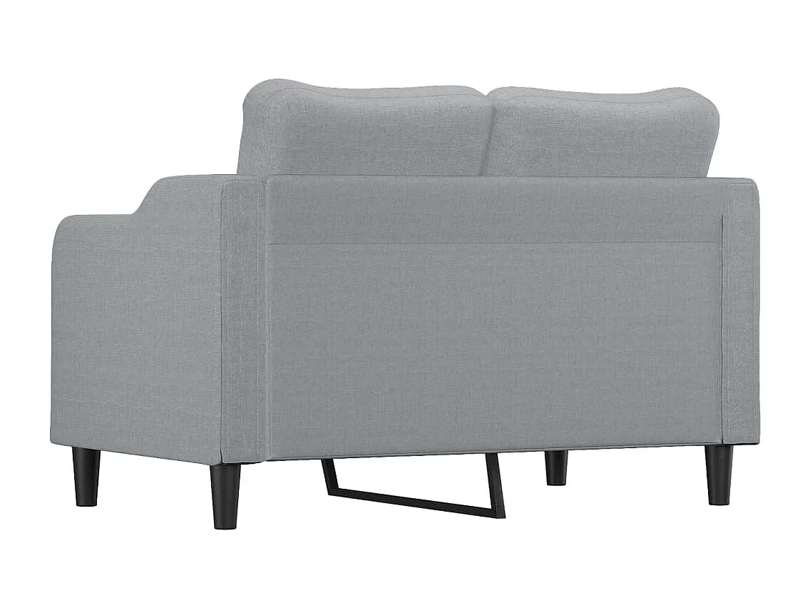 Sofá de 2 plazas de tela gris claro 120 cm