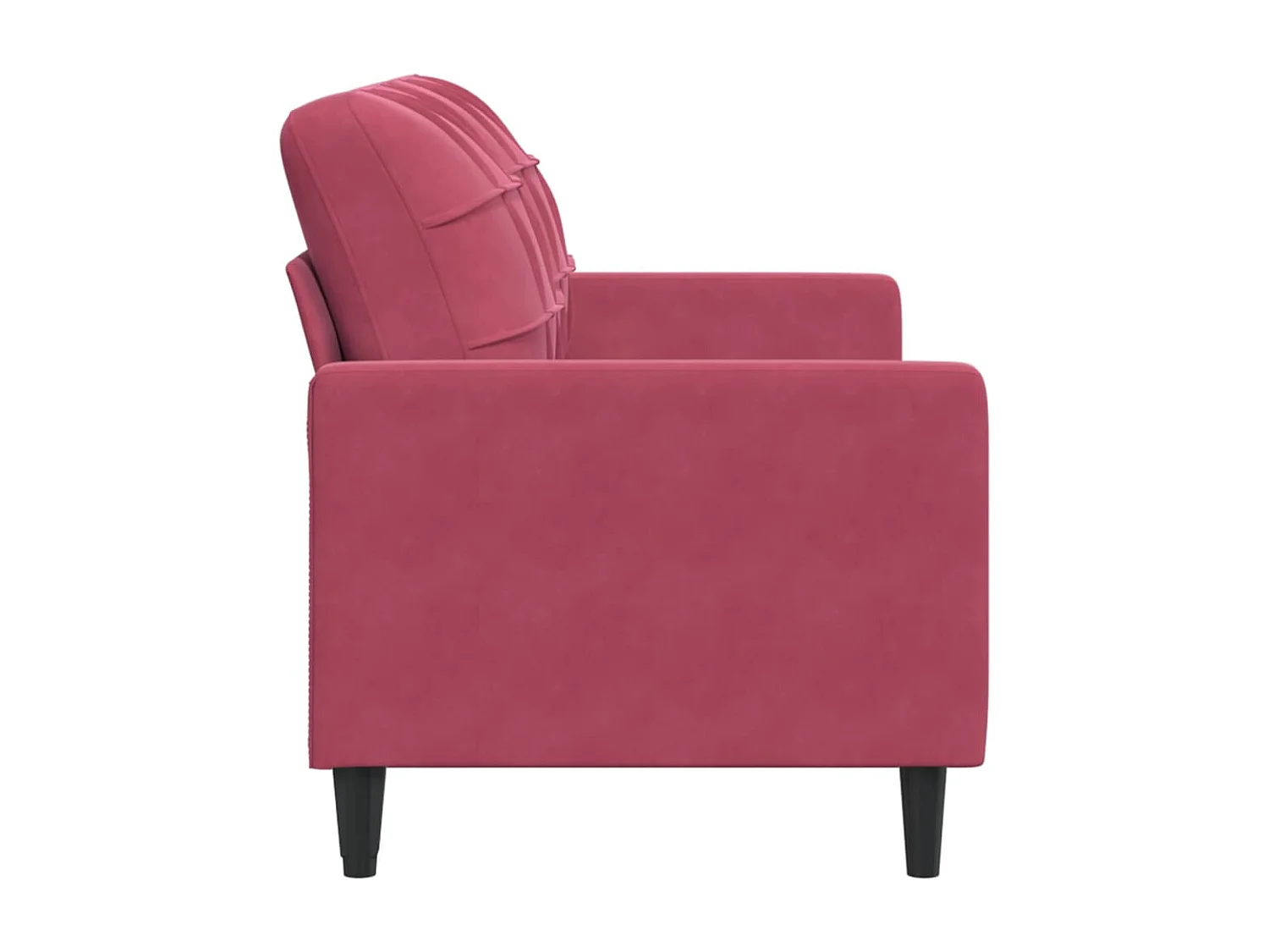 Tweezitsbank 140 cm fluweel wijnrood