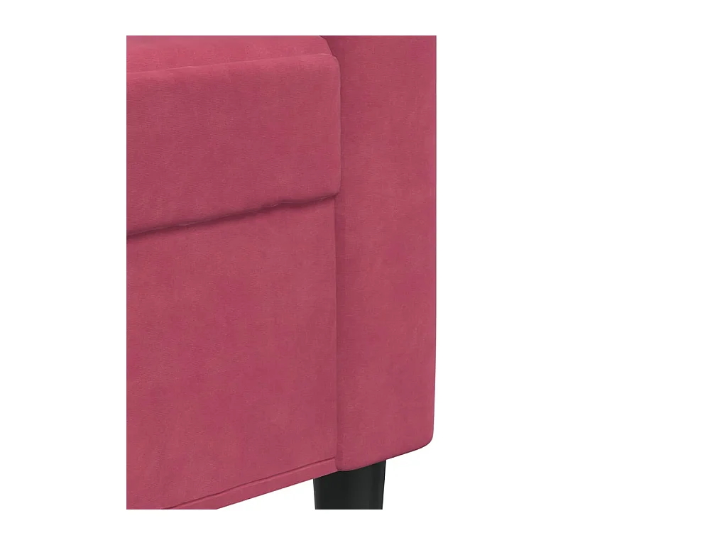 Canapé à 2 places Rouge bordeaux 140 cm Velours