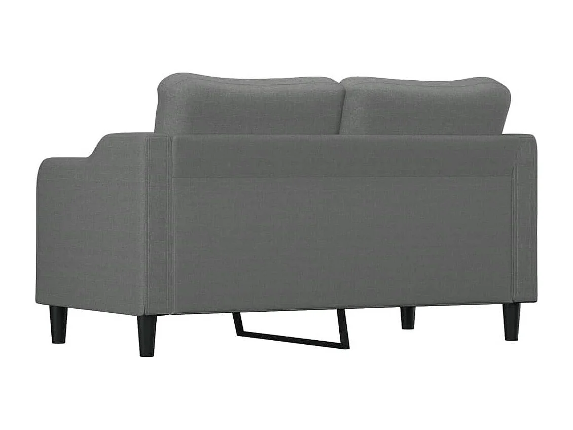 Tweezitsbank 140 cm stof donkergrijs