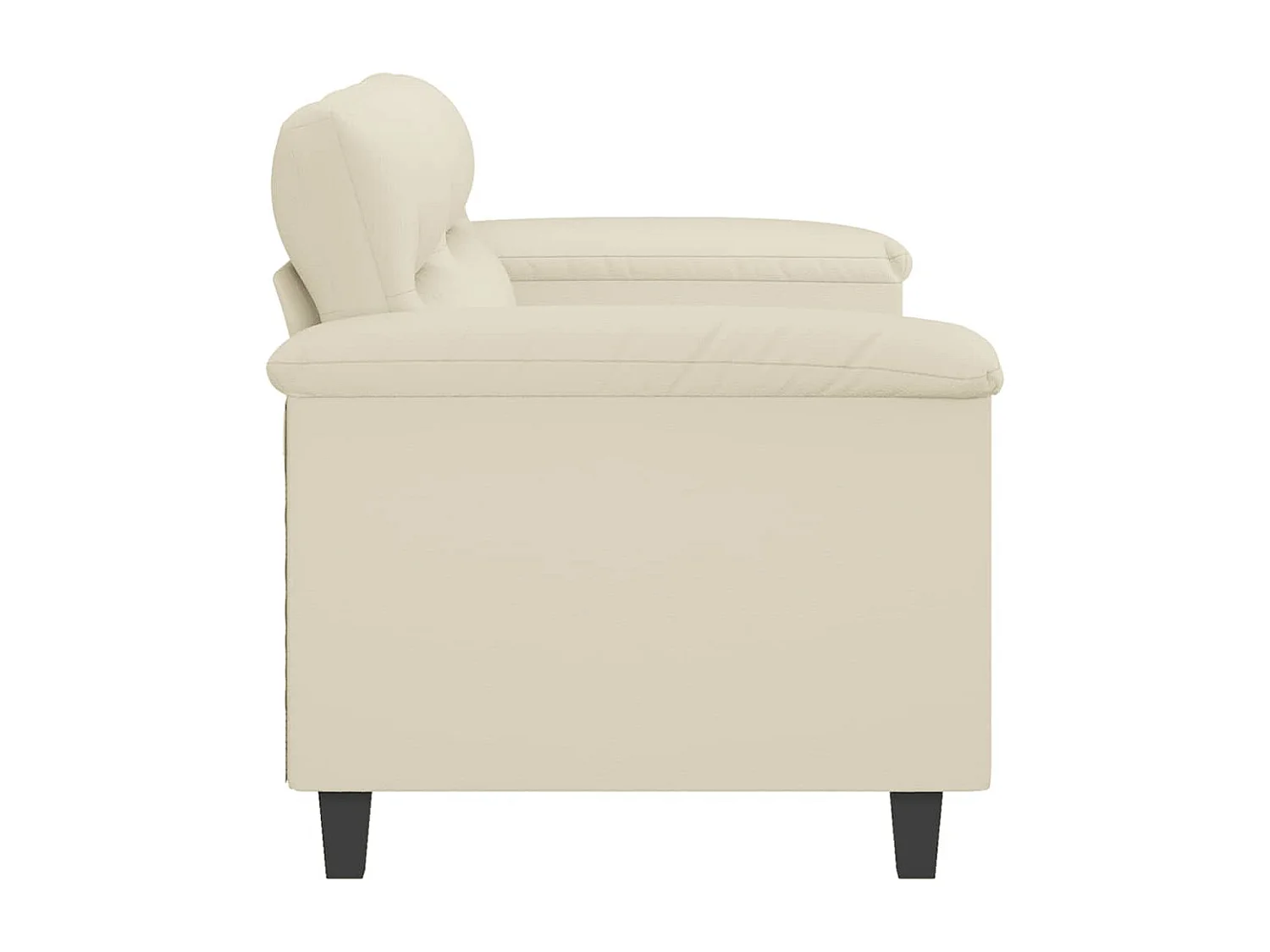 Sofá de 2 plazas de cuero sintético color crema 140 cm