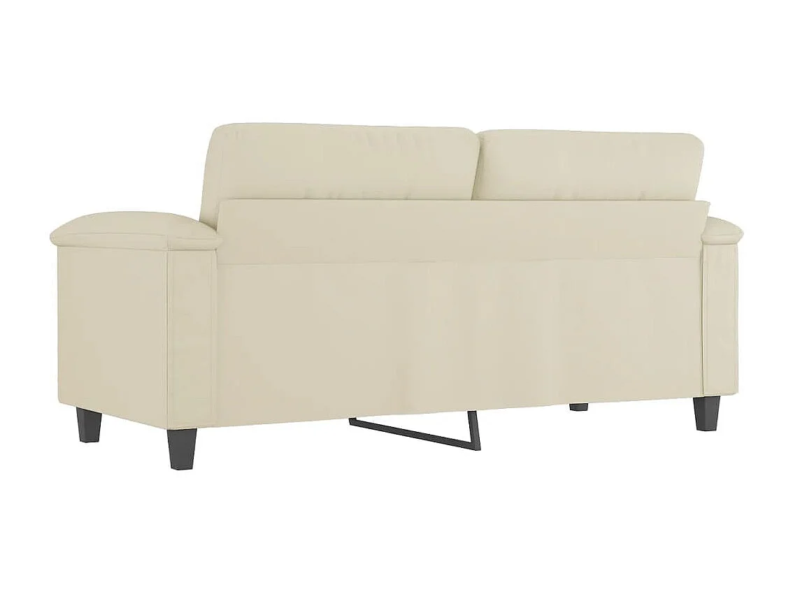 Sofá de 2 plazas de cuero sintético color crema 140 cm
