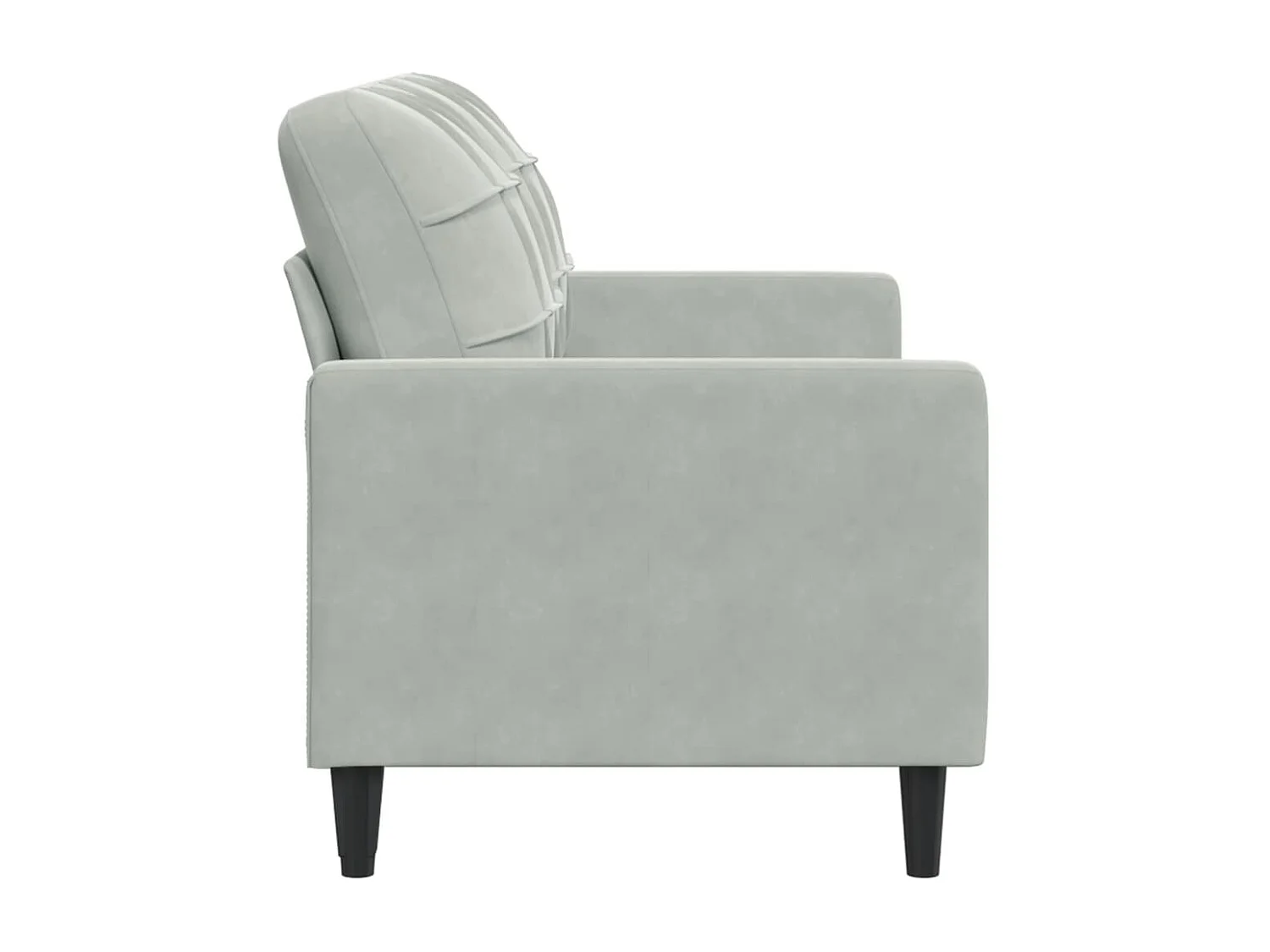 Sofá de 2 plazas de terciopelo gris claro 140 cm