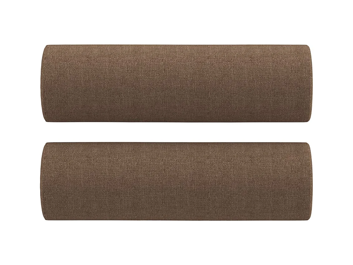 Tweezitsbank met sierkussens 140 cm stof bruin
