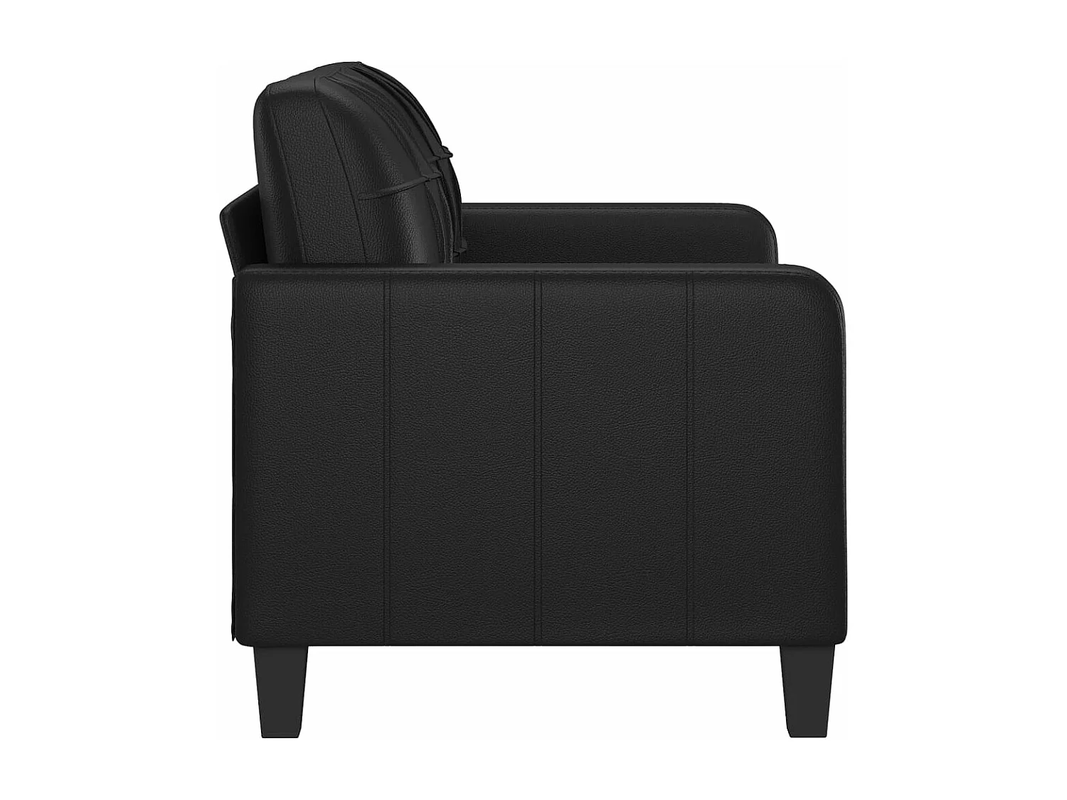 Tweezitsbank 120 cm kunstleer zwart