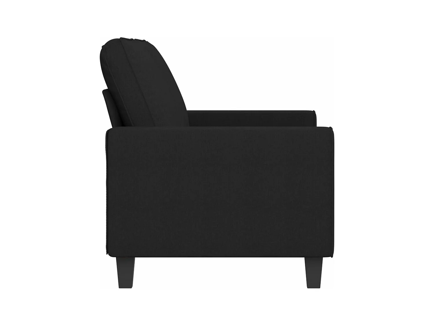 Canapé à 2 places Noir 140 cm Tissu