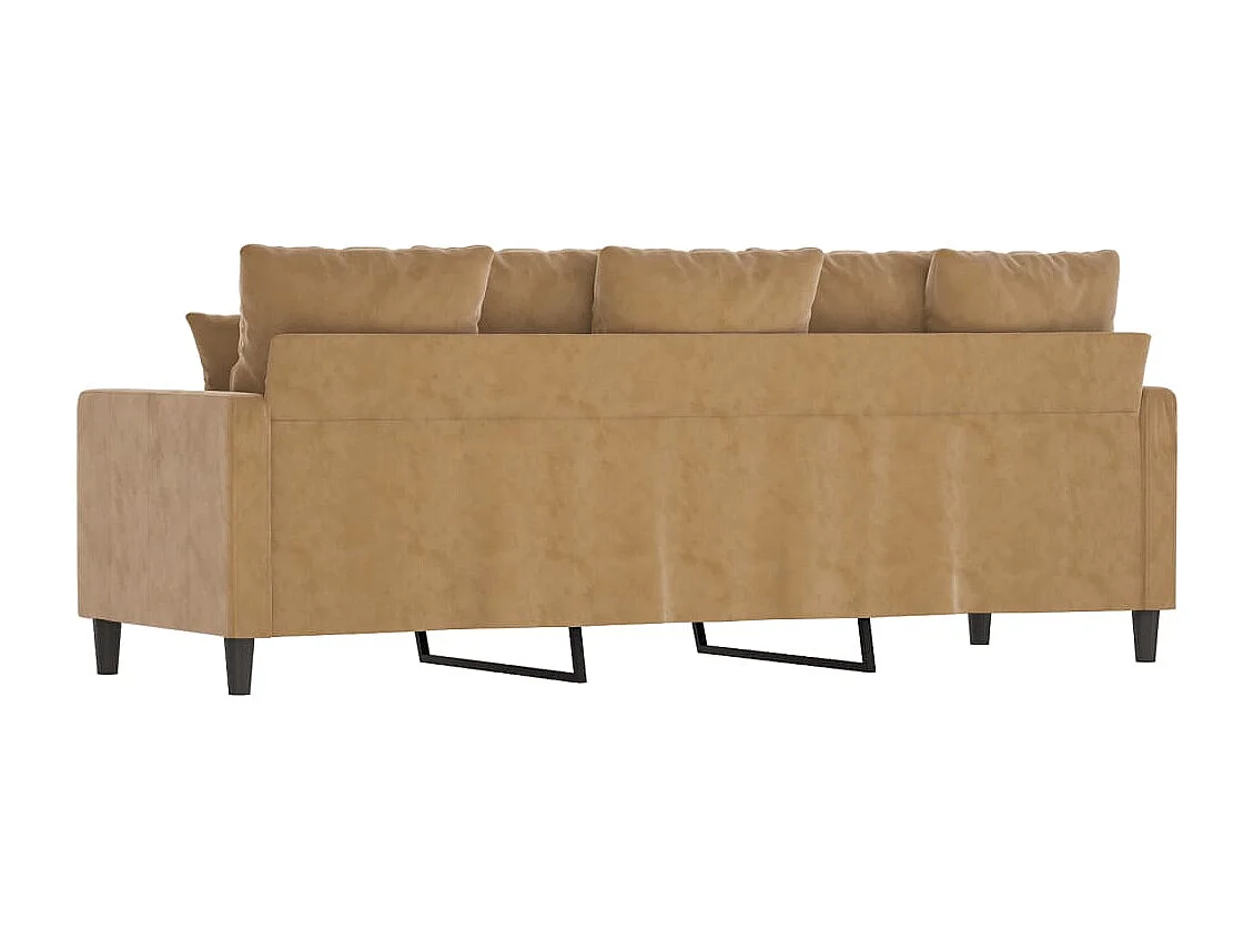 Canapé à 3 places Marron 180 cm Velours