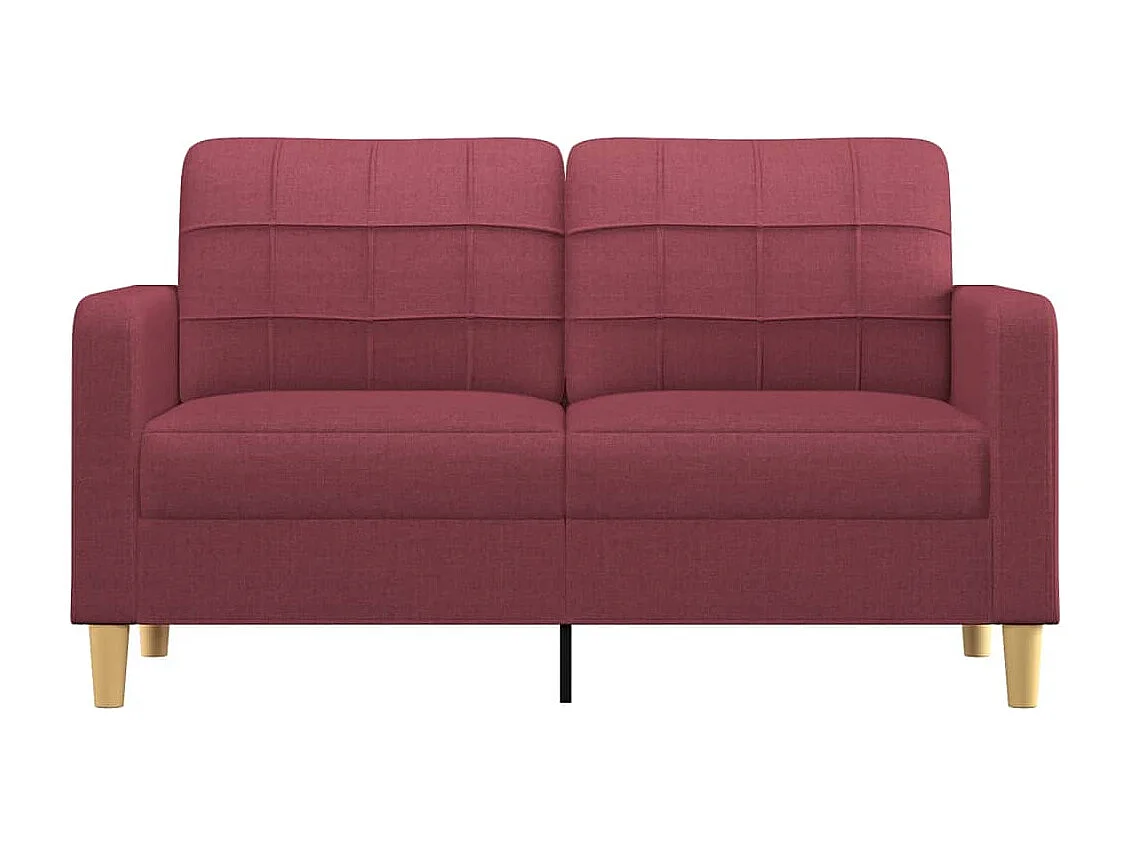 Tweezitsbank 140 cm stof wijnrood