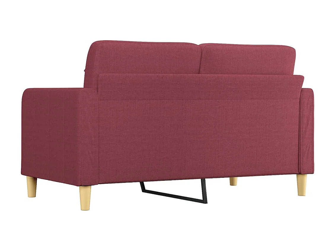 Canapé à 2 places Rouge bordeaux 140 cm Tissu