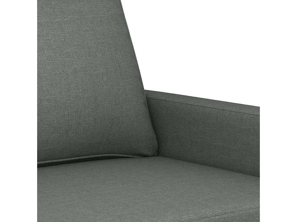 Canapé à 2 places Gris foncé 120 cm Tissu