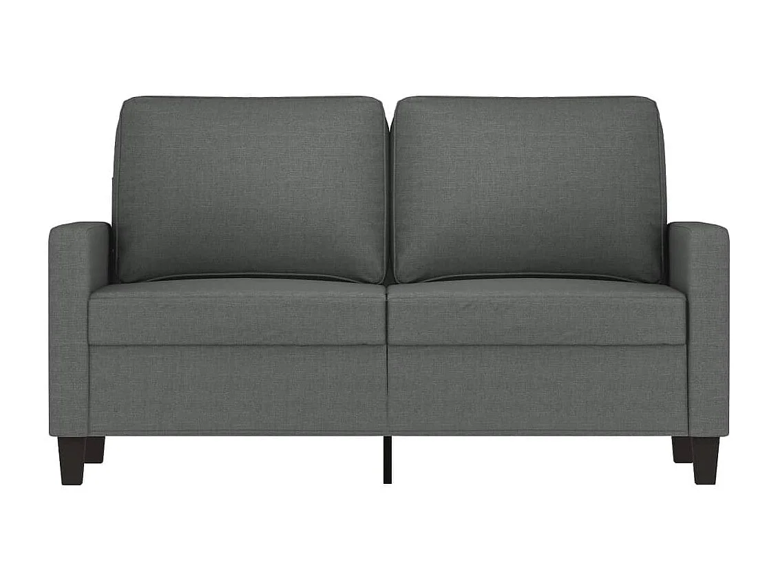 Sofá de 2 plazas de tela gris oscuro 120 cm