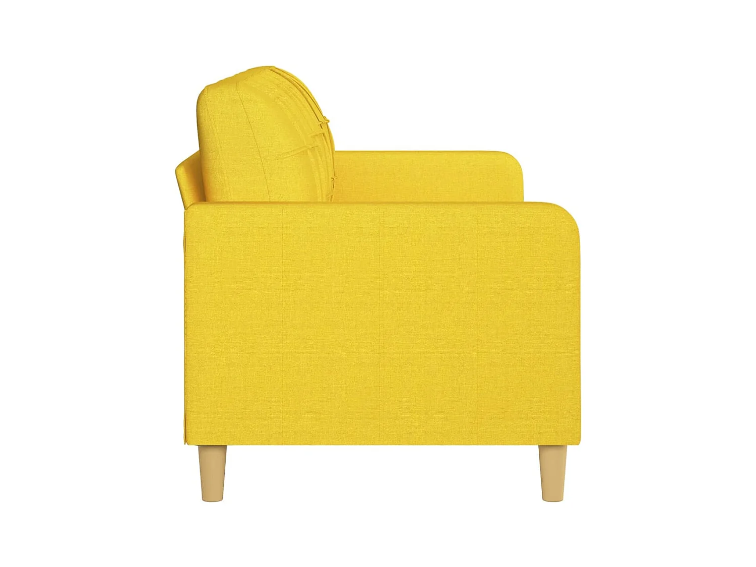 Canapé à 3 places Jaune clair 180 cm Tissu