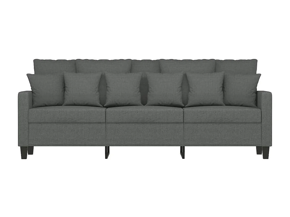 Canapé à 3 places Gris foncé 180 cm Tissu