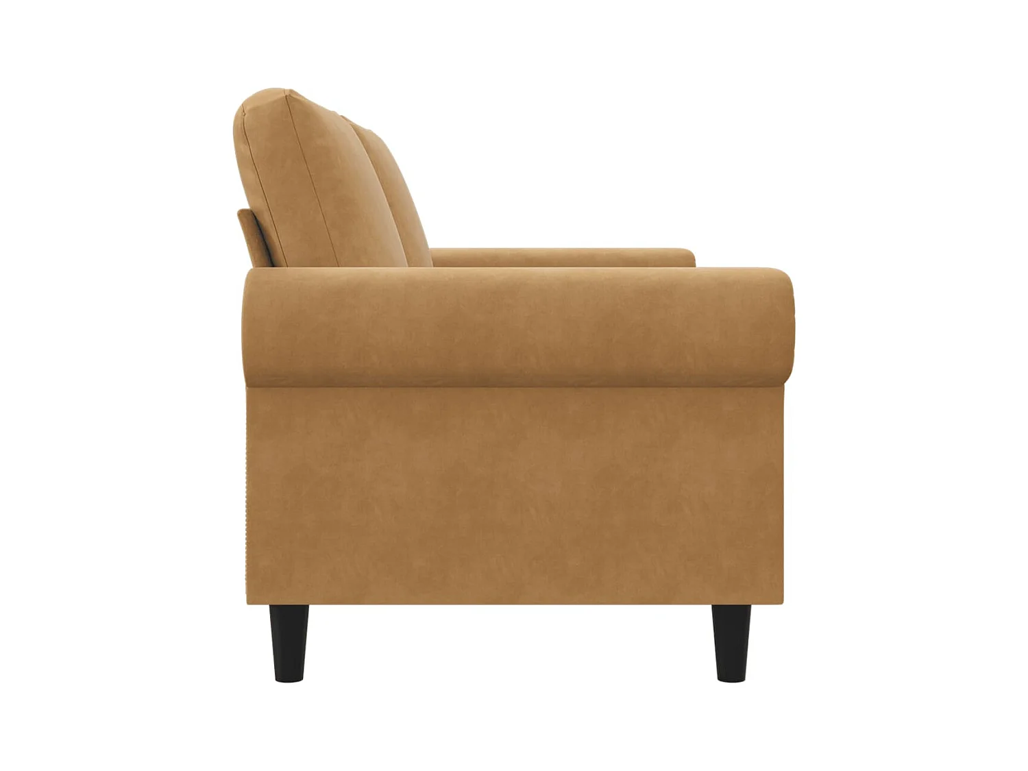 Canapé à 2 places Marron 140 cm Velours