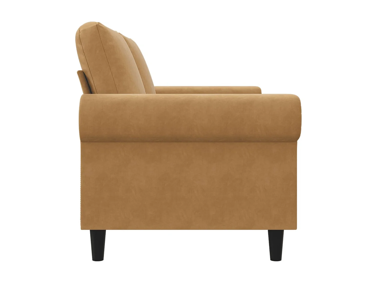 Canapé à 2 places Marron 140 cm Velours