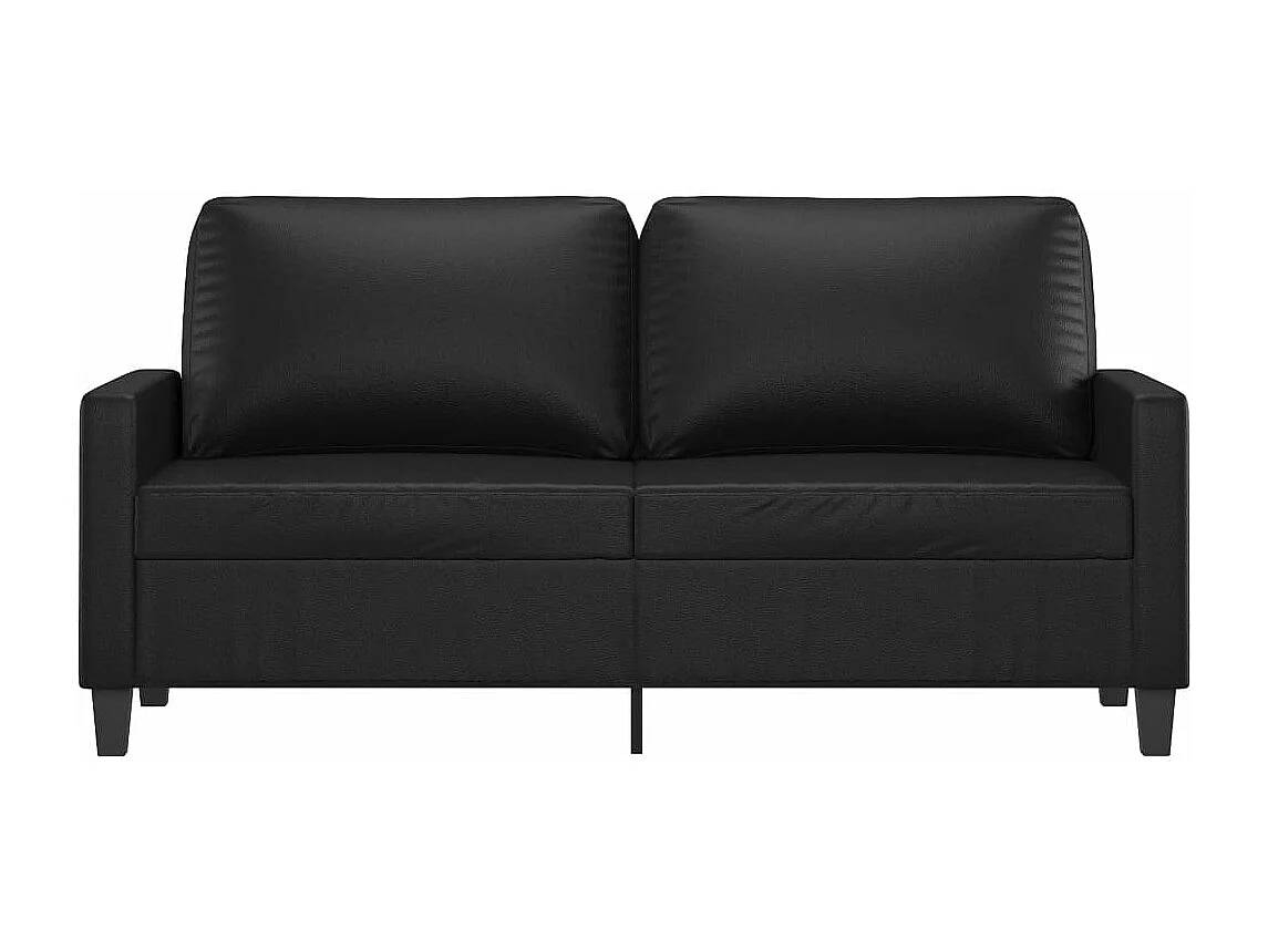 Tweezitsbank 140 cm kunstleer zwart