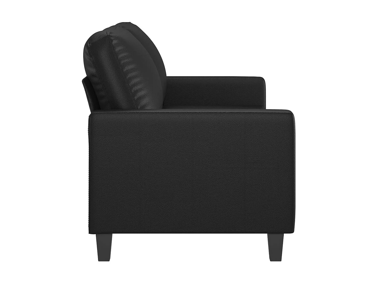 Tweezitsbank 140 cm kunstleer zwart