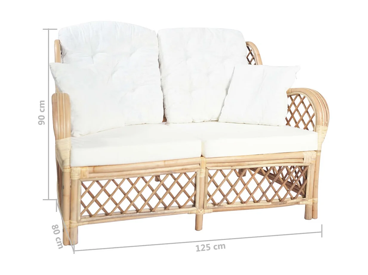 Sofá de 2 lugares vime