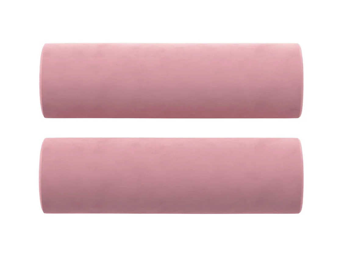 Canapé 2 places avec oreillers décoratifs rose 140 cm velours