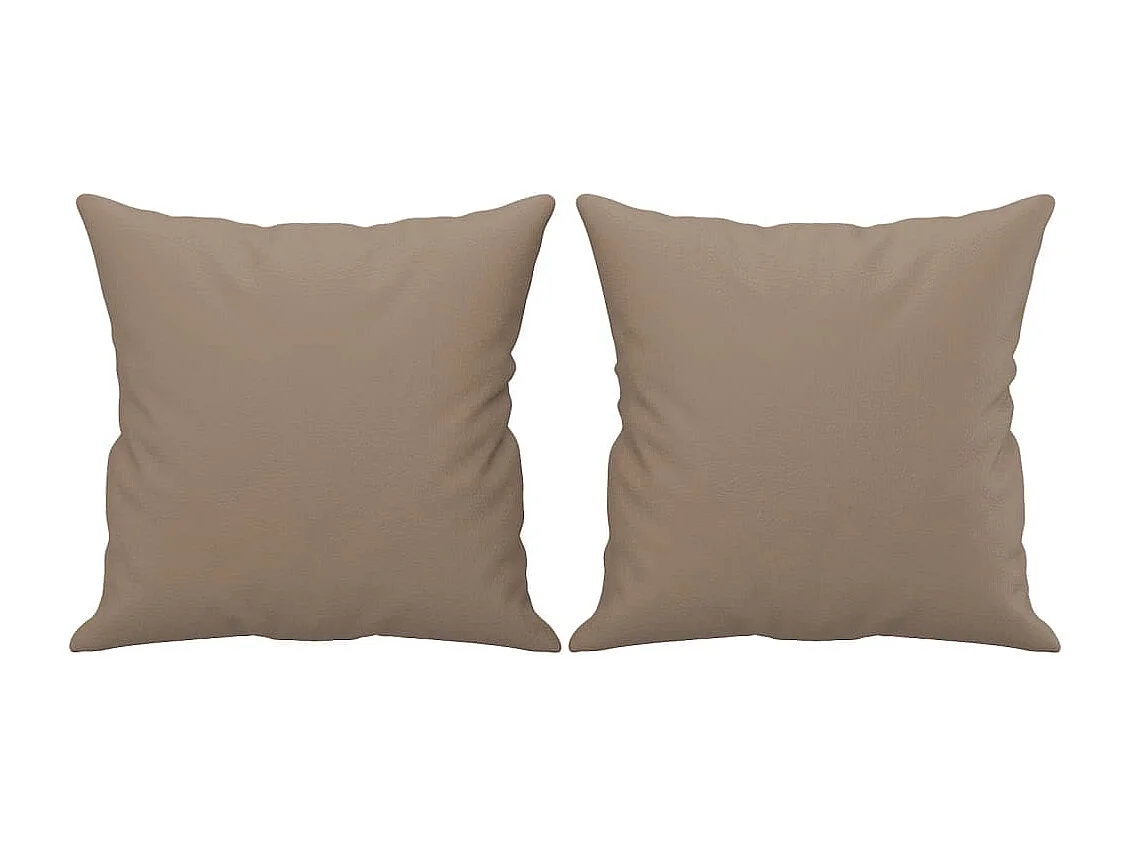 Sofá de 2 plazas con cojines cuero sintético capuchino 120 cm