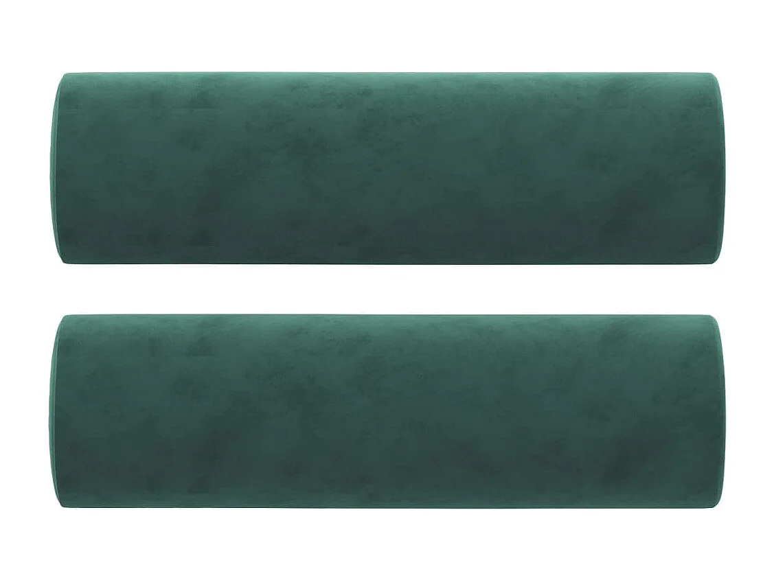 Canapé 3 places avec oreillers vert foncé 180 cm velours