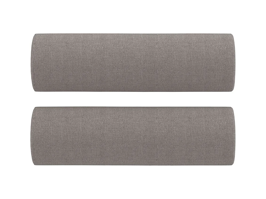 Canapé 2 places avec oreillers décoratifs taupe 120 cm tissu