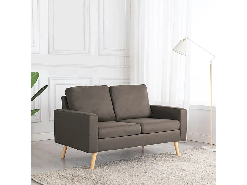 Tweezitsbank stof taupe