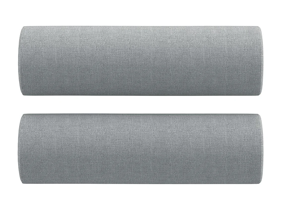Canapé 2 places avec oreillers gris clair 140 cm tissu