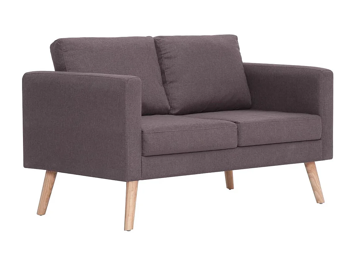 Tweezitsbank stof taupe