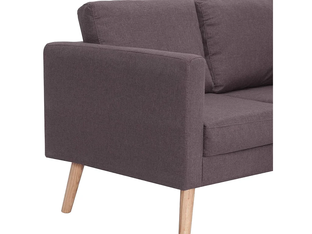 Canapé à 2 places Tissu Taupe