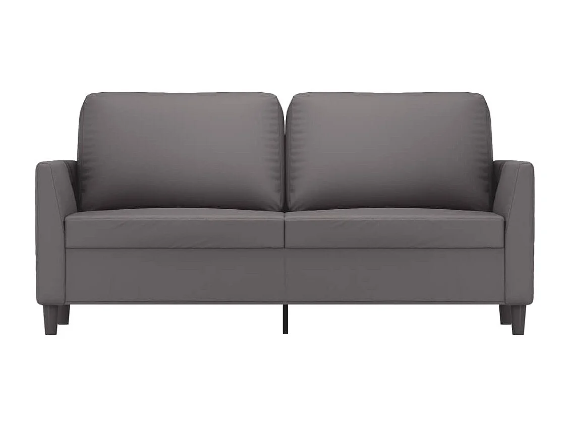 Tweezitsbank 140 cm kunstleer grijs