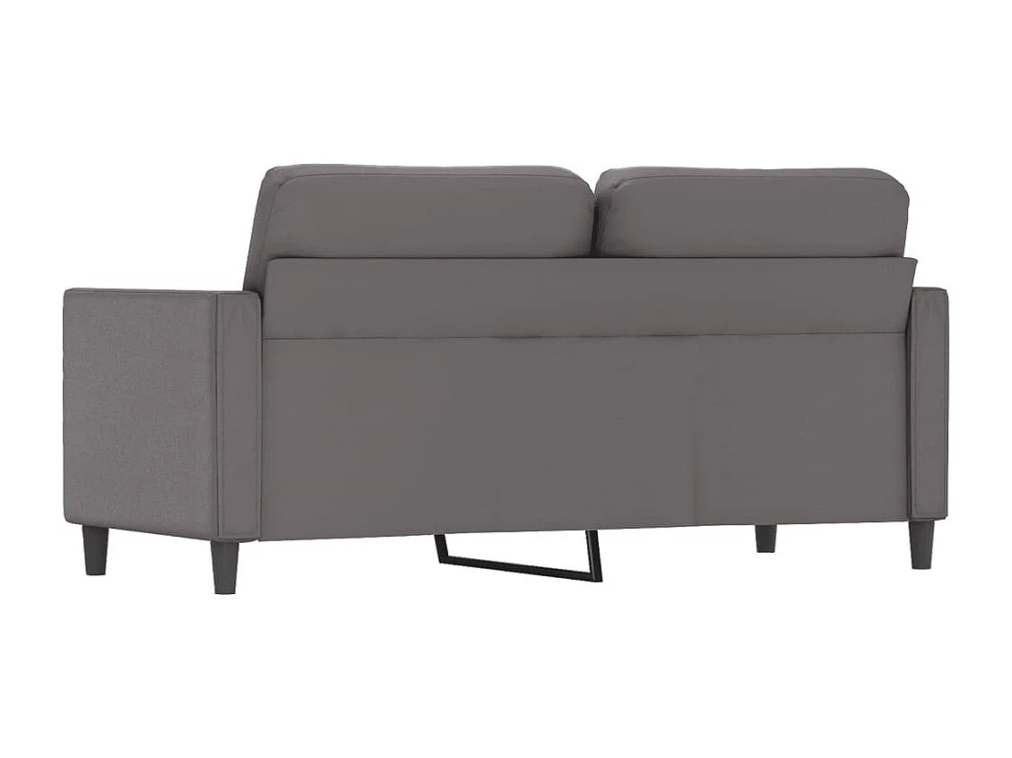 Sofá de 2 lugares 140 cm couro artificial cinza
