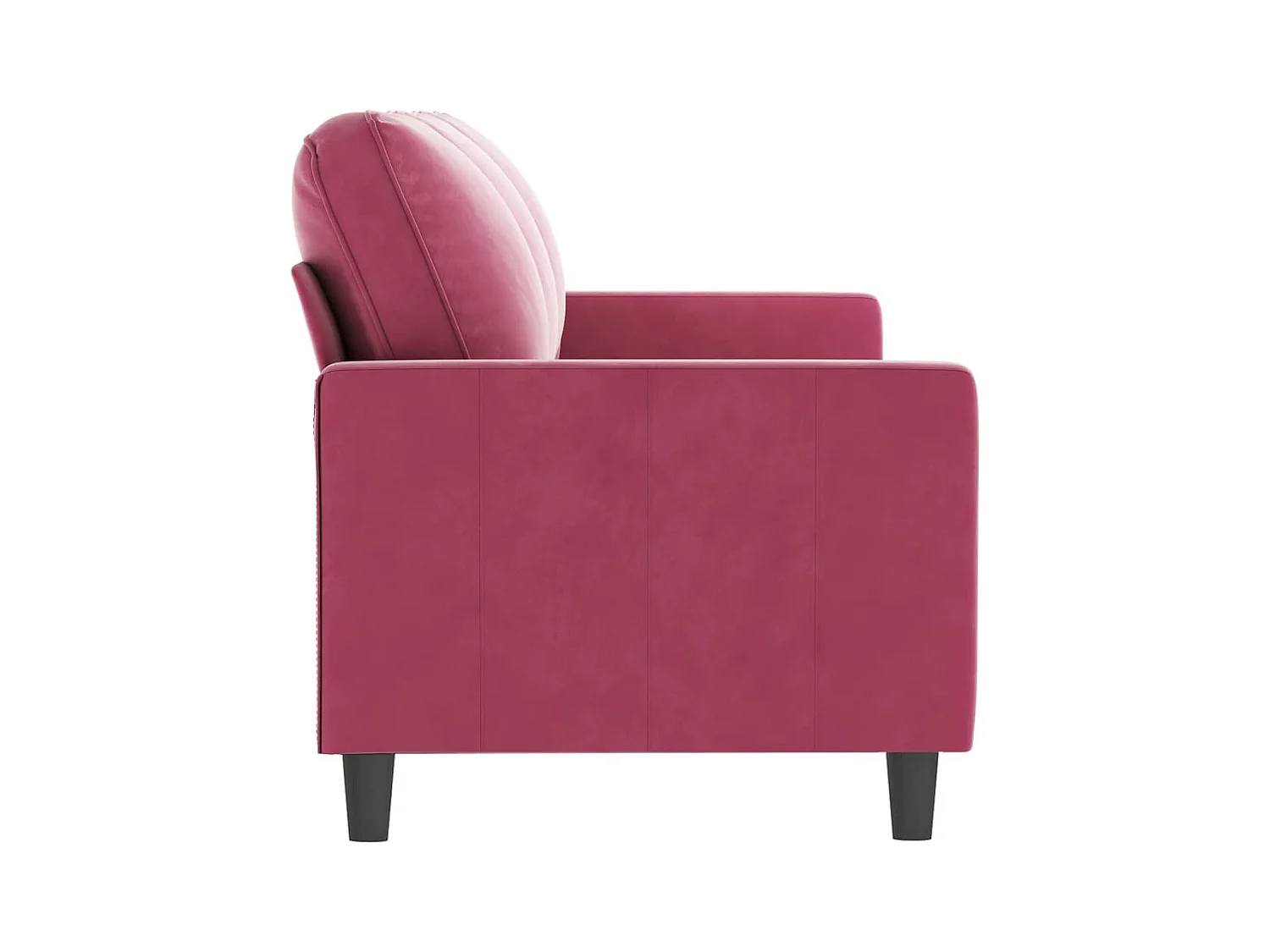 Canapé à 3 places Rouge bordeaux 180 cm Velours