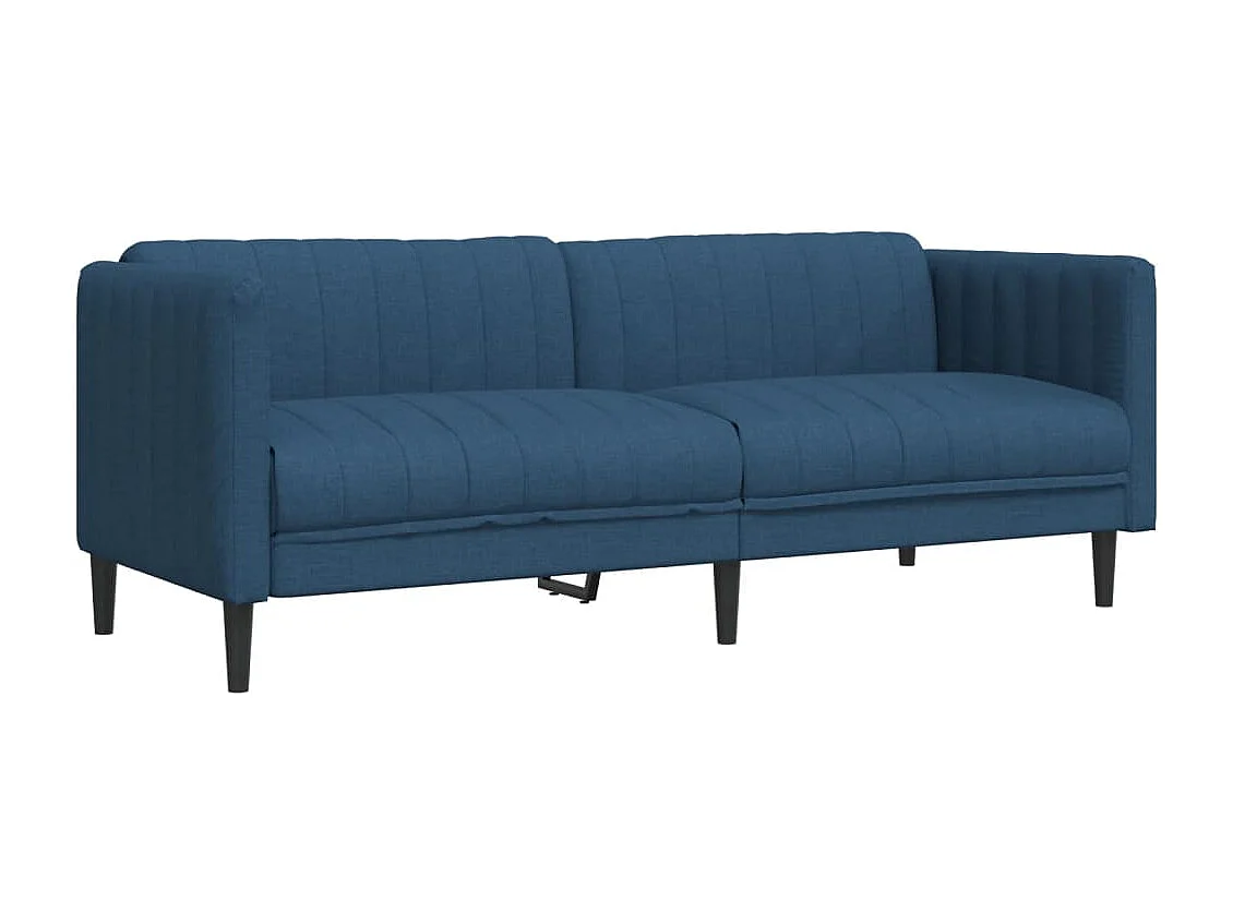 Driezitsbank stof blauw