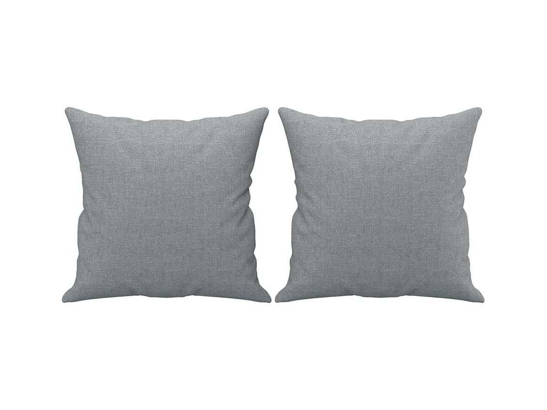 Canapé 2 places avec oreillers gris clair 120 cm tissu