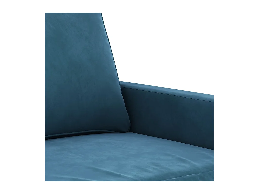 Driezitsbank 180 cm fluweel blauw