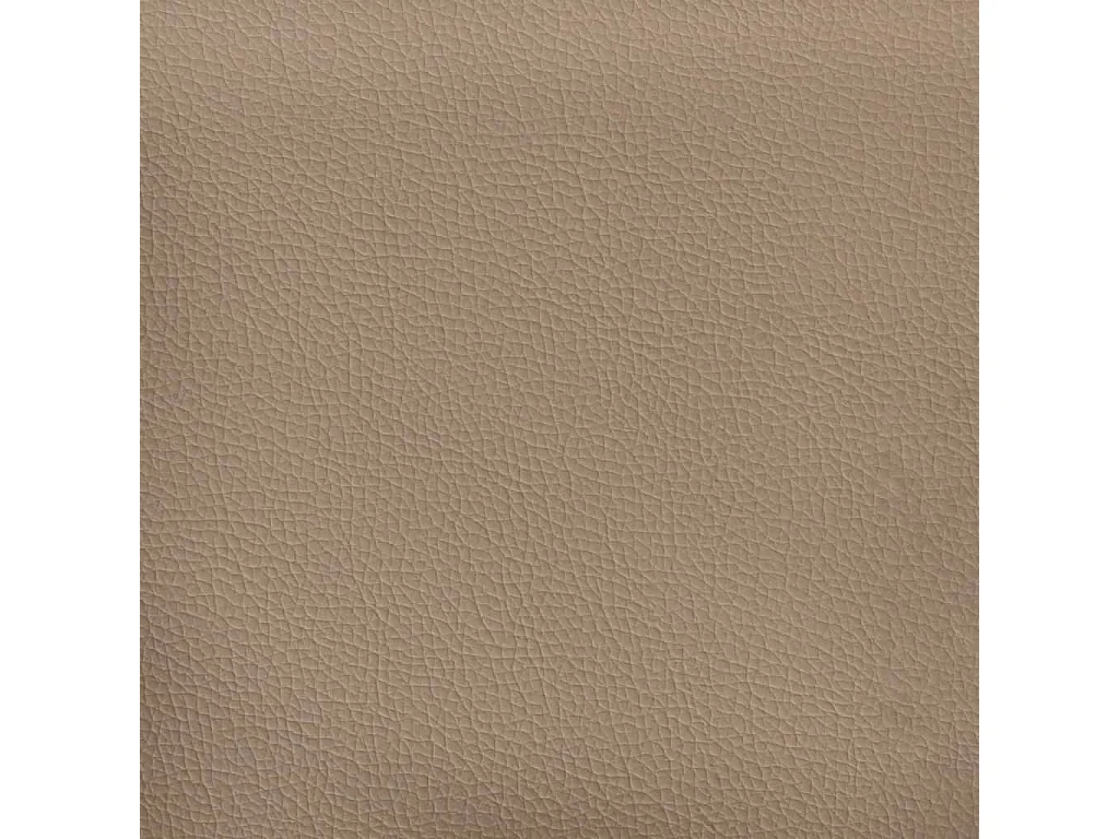 Sofá 3 plazas y taburete cuero sintético color capuchino 180 cm