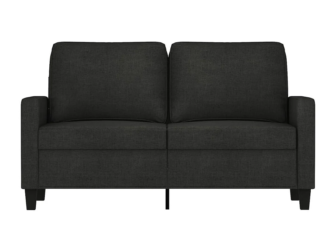 Canapé à 2 places Noir 120 cm Tissu
