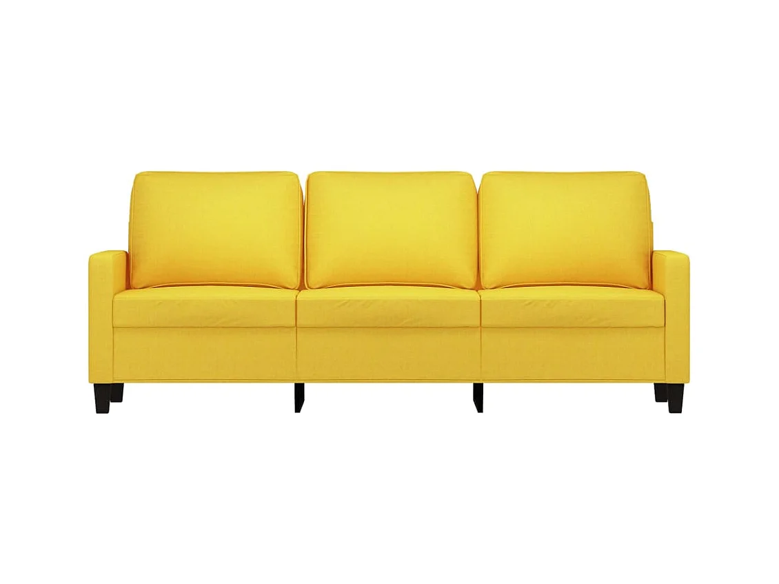 Canapé à 3 places Jaune clair 180 cm Tissu
