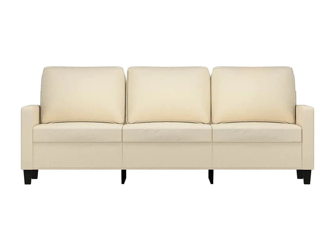 Canapé à 3 places Crème 180 cm Tissu