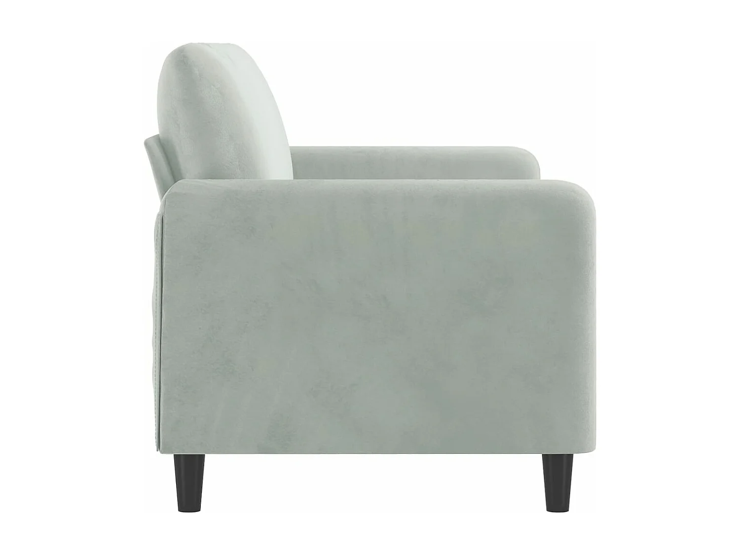 Canapé à 2 places Gris clair 140 cm Velours