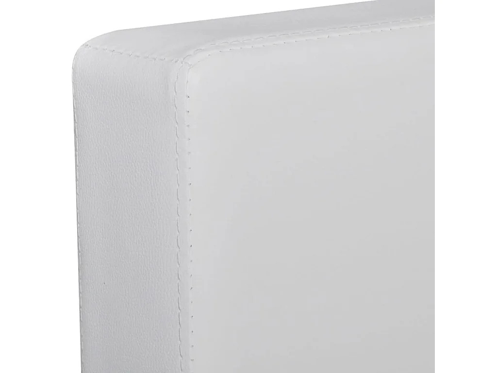 Canapé sectionnel à 3 places cuir synthétique blanc