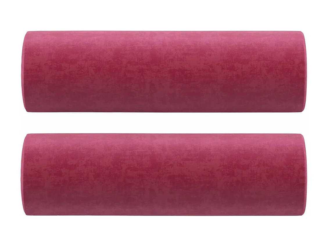 Tweezitsbank met sierkussens 120 cm fluweel wijnrood