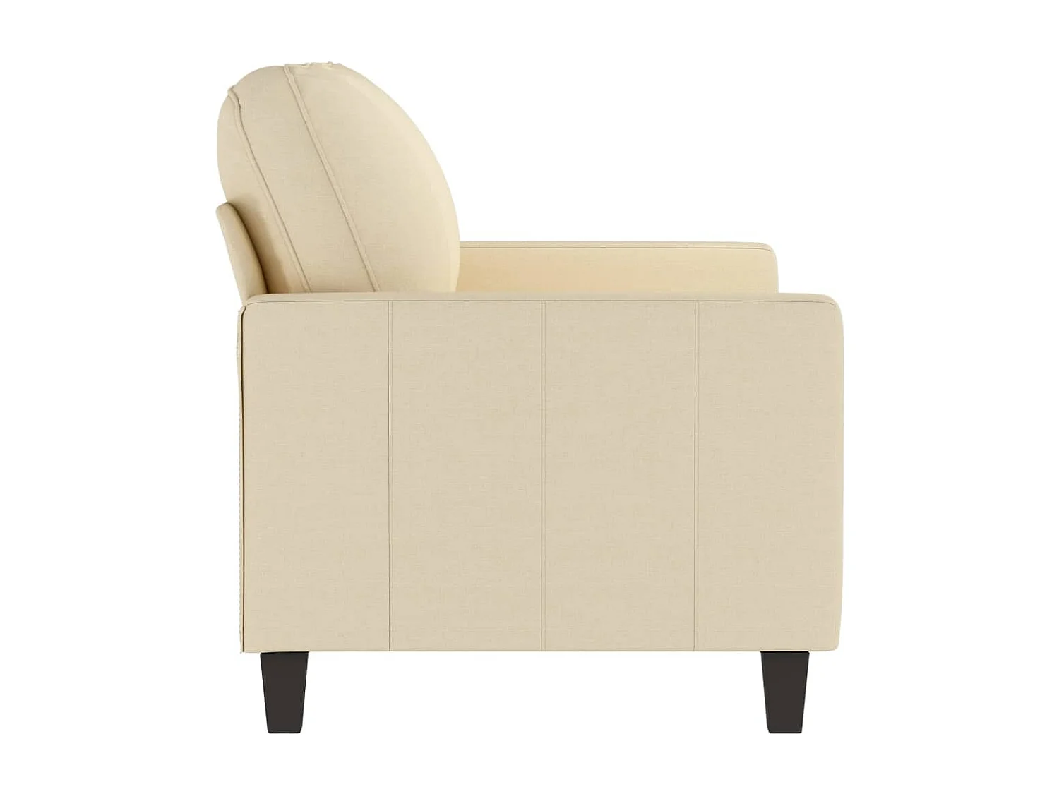 Canapé à 2 places Crème 120 cm Tissu