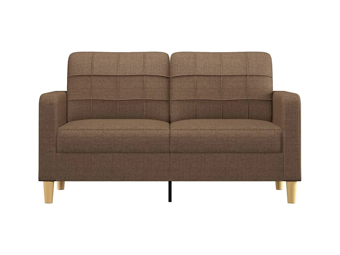 Tweezitsbank 140 cm stof bruin