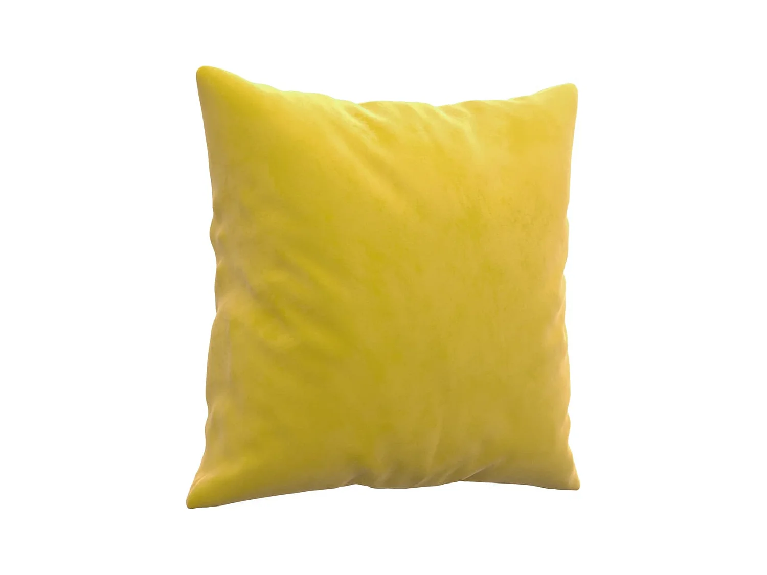 Canapé 2 places avec oreillers décoratifs jaune 120 cm velours