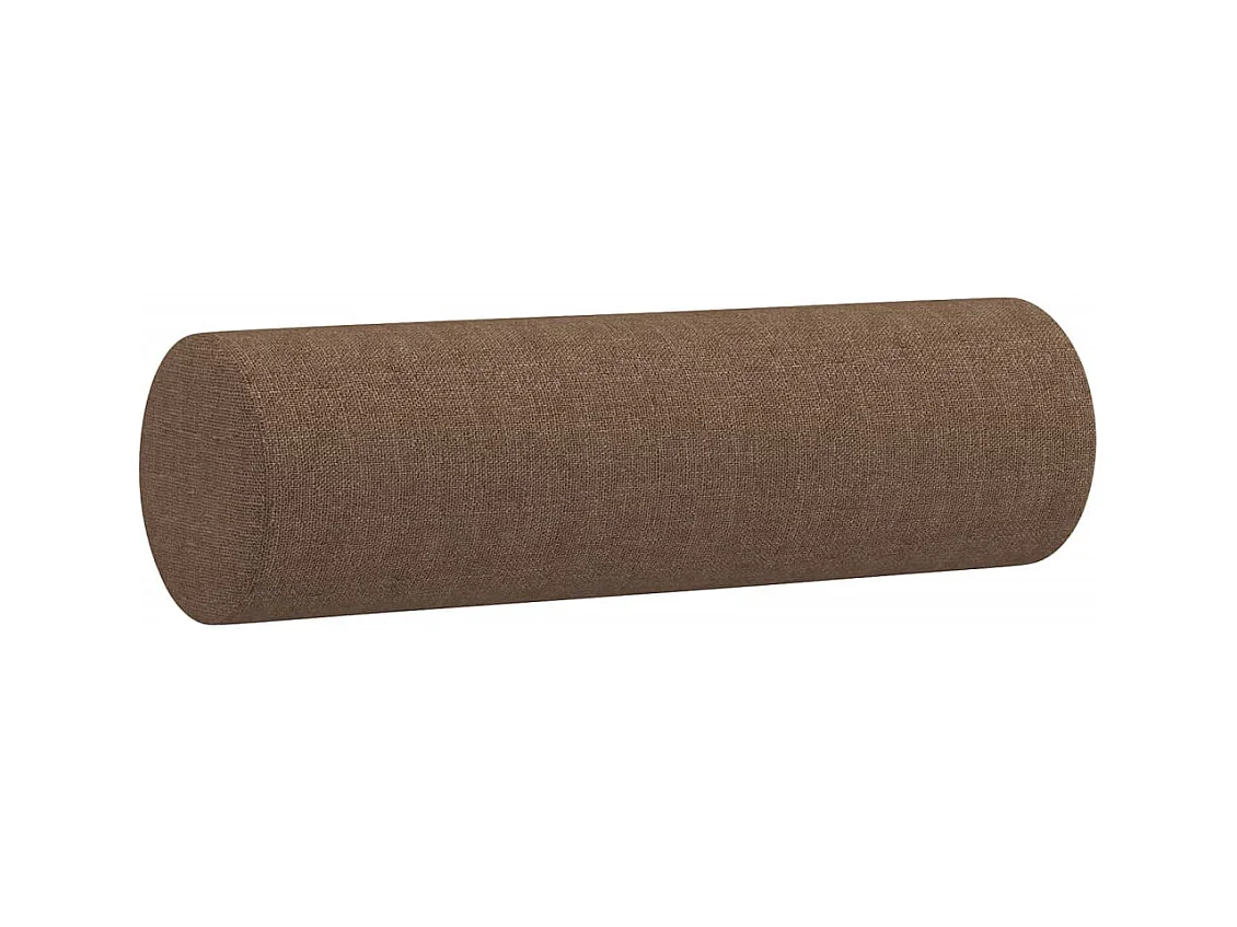 Canapé 3 places avec oreillers décoratifs marron 180 cm tissu