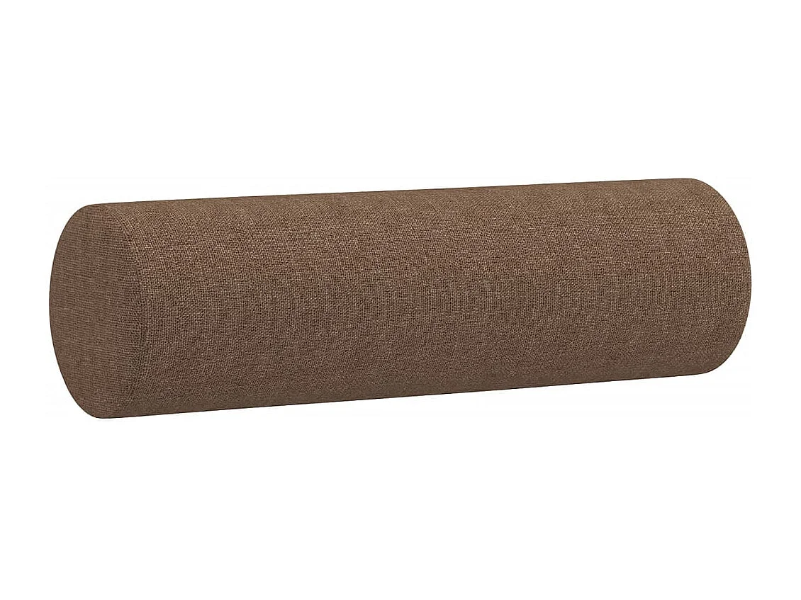 Canapé 3 places avec oreillers décoratifs marron 180 cm tissu