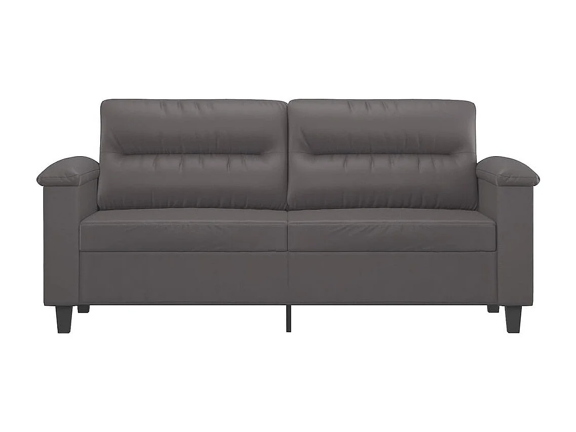 Tweezitsbank 140 cm kunstleer grijs